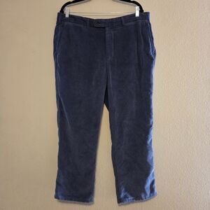 Peter Millar Men's Nanolouxe Corduroy Pants 38 Short Blue 38x26 Polyester Nylon